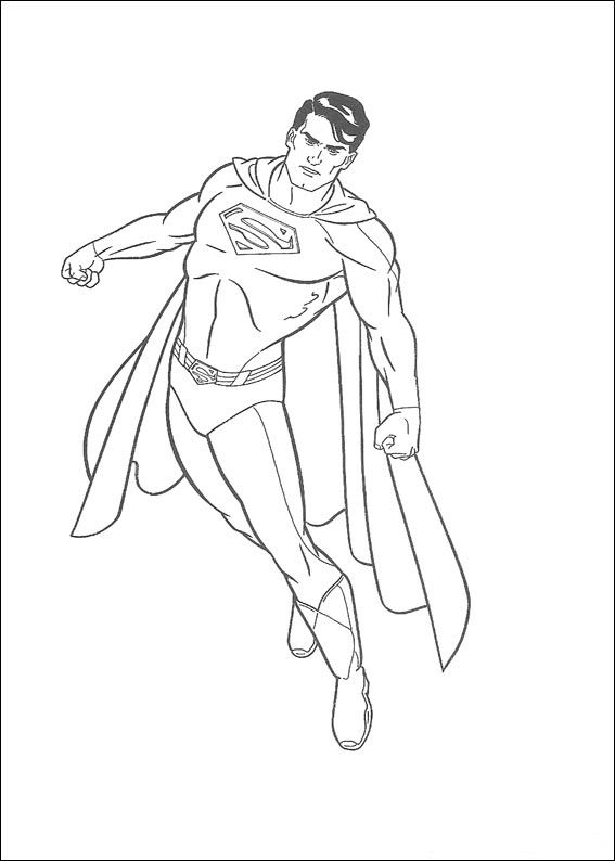 Plansa de colorat cu Superman 7 48